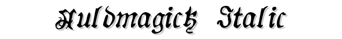 AuldMagick Italic font